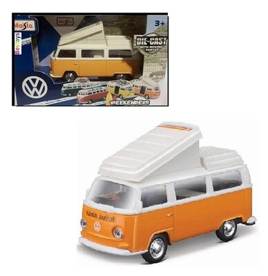 Maisto Diecast Model Car Weekenders VW Volkswagen Kombi Bus T 2 T2 Camper 1/43 scale