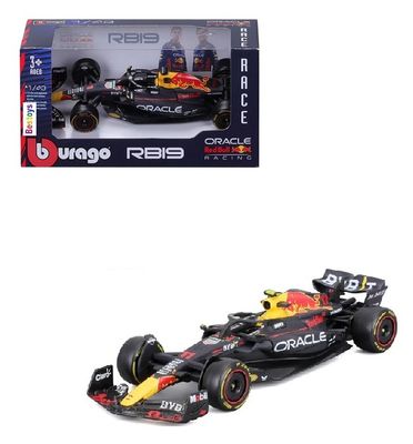 Burago Diecast Model Car 38082 Formula 1 F1 Red Bull RB19 No 11 Perez 2023 GP 1/43 scale