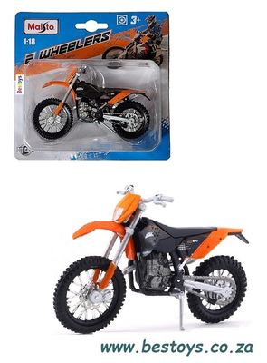 Maisto Diecast Model Motorcycle Bike KTM 450 EXC Scrambler Offroad 1/18 scale