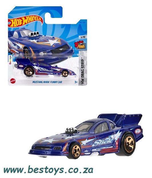 Hotwheels Hot Wheels Diecast Model Car 2023 140/250 Ford Mustang NHRA Funny Car Drag Strip 1/64 scale