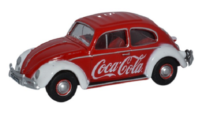Oxford Diecast Model Car VWB009CC VW Volkswagen Beetle "Coca Cola" 1/76 OO railway scale