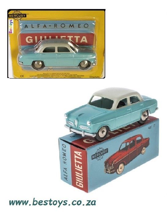 Hachette Mercury Diecast Model Car Collection Alfa Romeo Giulietta Bicolor 1/43 scale