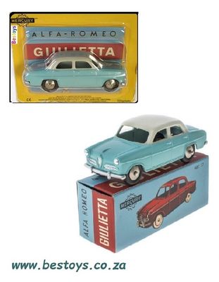Hachette Mercury Diecast Model Car Collection Alfa Romeo Giulietta Bicolor 1/43 scale
