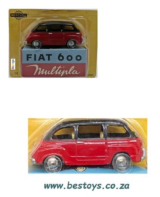 Hachette Mercury Diecast Model Car Collection Fiat 600 Multipla 1/43 scale