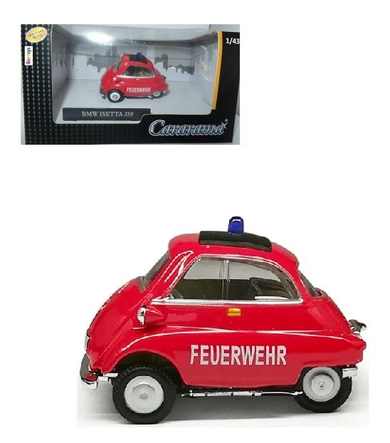 Cararama Hongwell Diecast Model Car BMW Isetta 250 Fire &quot;Feurwehr&quot; 1/43 scale