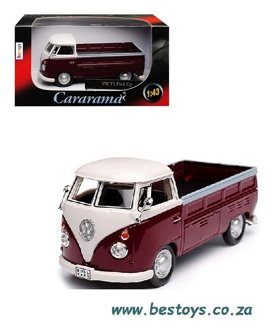 Cararama Hongwell Diecast Model Car VW Volkswagen Kombi T 1 T1 Pickup 1/43 scale