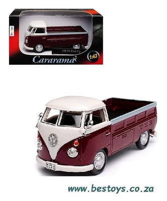 Cararama Hongwell Diecast Model Car VW Volkswagen Kombi T 1 T1 Pickup 1/43 scale