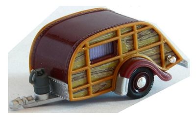 Cararama Hongwell Diecast Model Camper Trailer Caravan Woody 1/43 scale