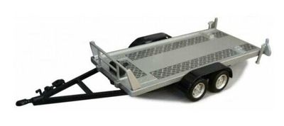 Cararama Hongwell Diecast Model Trailer Double axle with ramps 1/43 scale
