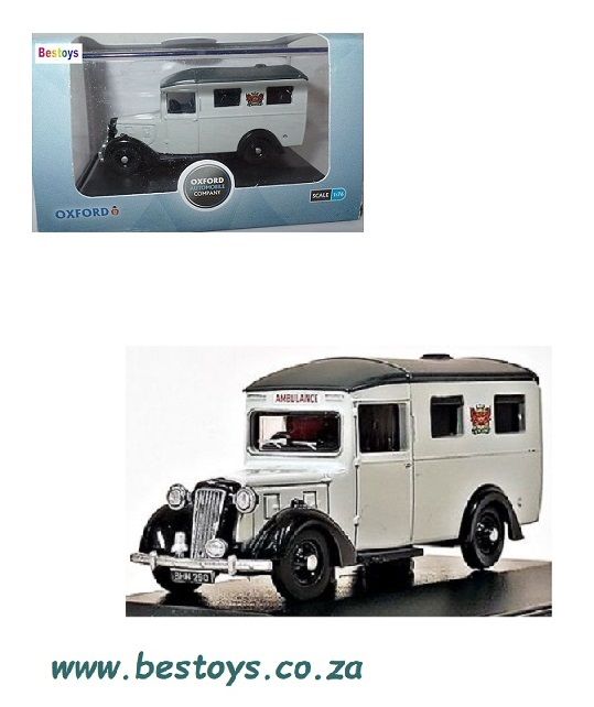 Oxford Diecast Model Car AMB003 Austin 18 Ambulance &quot;Carlisle&quot; 1/76 OO railway scale