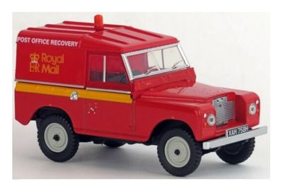 Oxford Diecast Model Car LR2AS002 Land Rover Series 2A Short wheelbase Hard top "Post Office Recovery" 1/76 OO railway scale