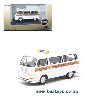 Oxford Diecast Model Car VW031 VW Volkswagen Kombi T 2 T Bay Window Bus RAF Police 1/76 OO railway scale