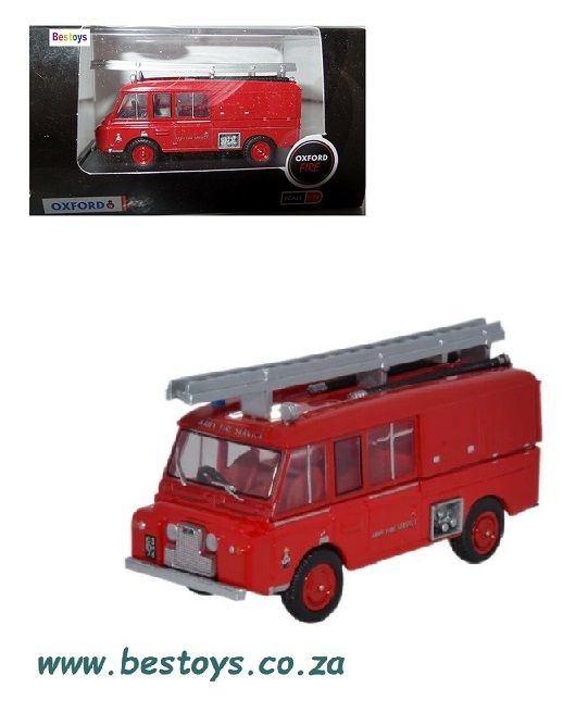 Oxford Diecast Model Car LRC004 Land Rover FT 6 Carmichael &quot;Army Fire Service&quot; 1/76 OO railway scale