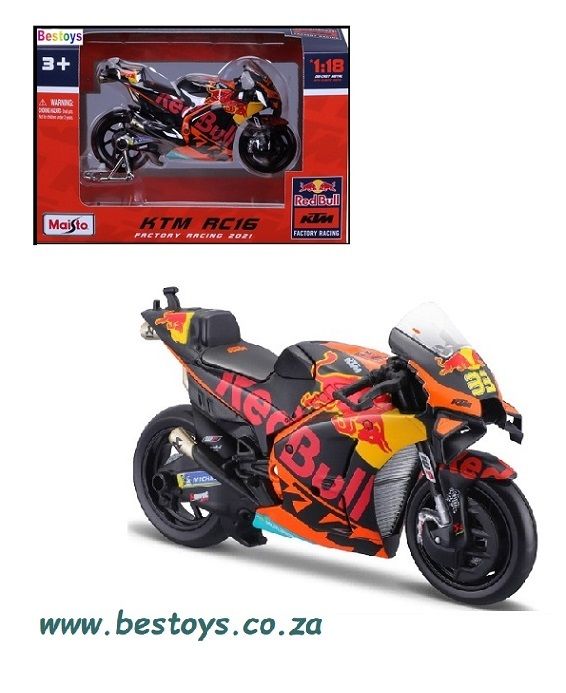 Maisto Motorcycle Bike Moto GP 2021 KTM RC 16 RC16 Factory Racing No 33 Binder &quot;Red Bull&quot;