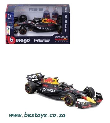 Burago 38082 Formula 1 F1 Red Bull RB19 No 1 Verstappen 2023 GP 1/43 scale