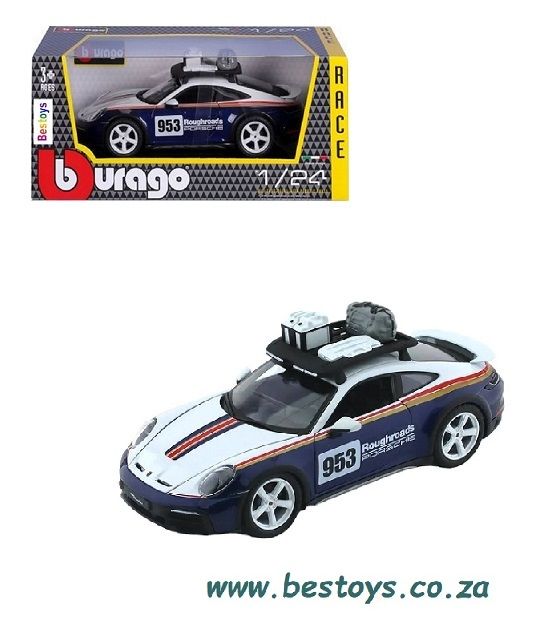 Burago 28092 Porsche 911 Dakar 2023 No 953 1/24 scale