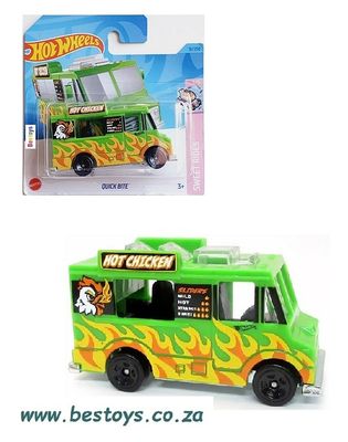 Hotwheels Hot Wheels Diecast Model Car 2023 31/250 Quick Bite Snack Truck Sweet Rides