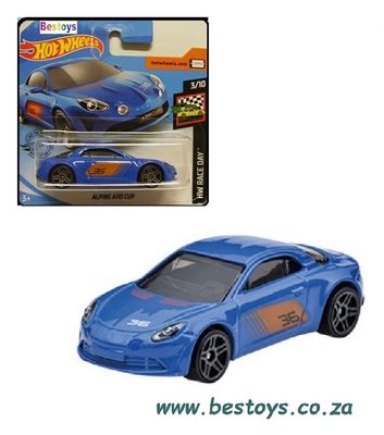 Hotwheels Hot Wheels Diecast Model Car 2020 80/250 Renault Alpine A 110 A110 Cup No 36 Race Day 1/64 scale