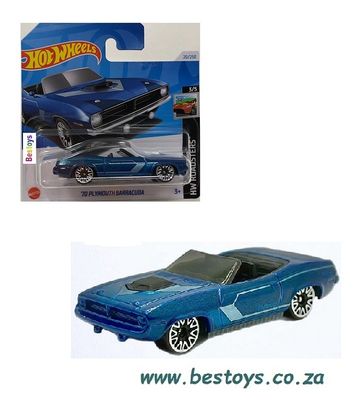 Hotwheels Hot Wheels Diecast Model Car 2024 20/250 Plymouth Barracuda 1970 Roadsters 1/64 scale