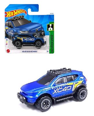 Hotwheels Hot Wheels Diecast Model Car 2024 14/250 Volvo XC 40 Volvo XC40 Recharge Green Speed 1/64 scale