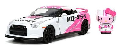 JADA 33724 Hollywood Rides Nissan Skyline GT R R35 2009 + Hello Kitty Figurine Tokyo Speed