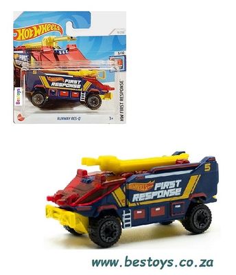 Hotwheels Hot Wheels Diecast Model Car 2024 9/250 Runway Res-Q Airport Fire Truck First Response