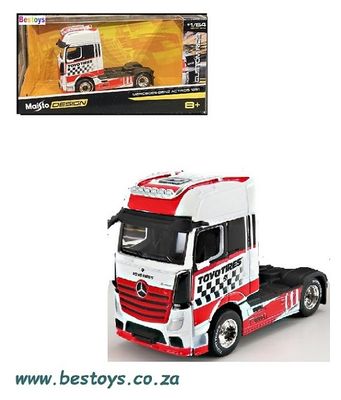 Maisto Diecast Model Truck Design Series Custom Rigs Mercedes Benz Actros 1851 &quot;Toyo Tires&quot; 1/64 scale