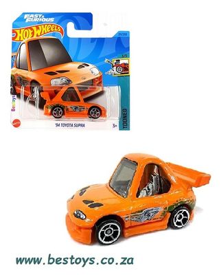Hotwheels Hot Wheels Diecast Model Car 2023 211/250 Toyota Supra 1994 Fast &amp; Furious Movie Film TV Tooned