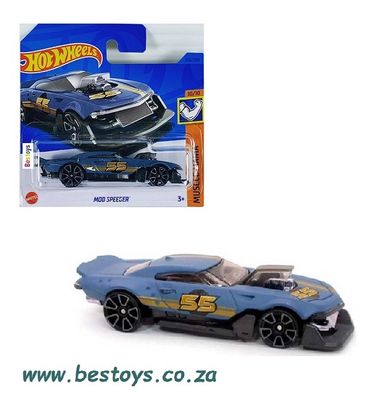 Hotwheels Hot Wheels Diecast Model Car 2023 206/250 Mod Speeder No 55 Muscle Mania 1/64 scale