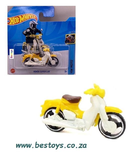 Hotwheels Hot Wheels Diecast Model Motorcycle Bike 2023 87/250 Honda Super Cub Moto