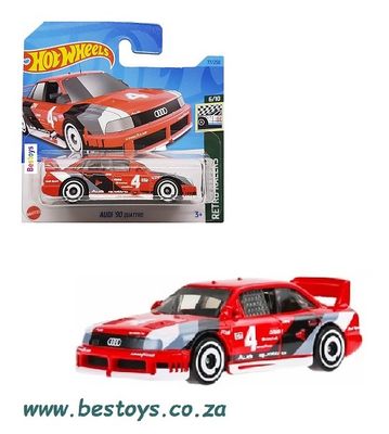 Hotwheels Hot Wheels Diecast Model Car 2023 77/250 Audi 90 Quattro No 4 Retro Racers 1/64 scale