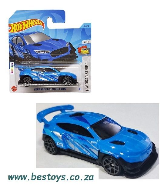 Hotwheels Hot Wheels Diecast Model Car 2023 81/250 Ford Mustang Mach E 1400 Drag Strip 1/64 scale
