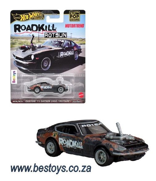 Hot Wheels Hotwheels Pop Culture Datsun 240 Z 240Z Custom 1971 &quot;Rotsun&quot; Roadkill 1/64 scale