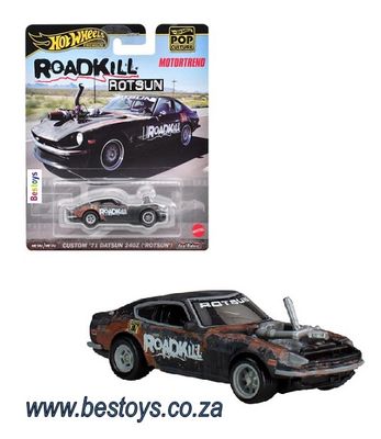 Hot Wheels Hotwheels Pop Culture Datsun 240 Z 240Z Custom 1971 &quot;Rotsun&quot; Roadkill 1/64 scale