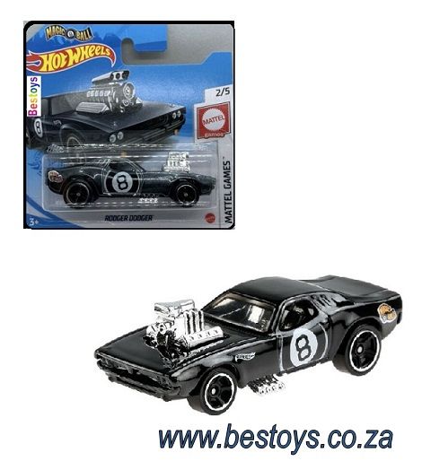 Hotwheels Hot Wheels Diecast Model Car 2021 73/250 Rodger Dodger No 8 Mattel Games &quot;Outlook Not So Good&quot; 1/64 scale