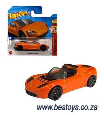 Hotwheels Hot Wheels Diecast Model Car 2023 217/250 Tesla Roadster Then &amp; Now 1/64 scale