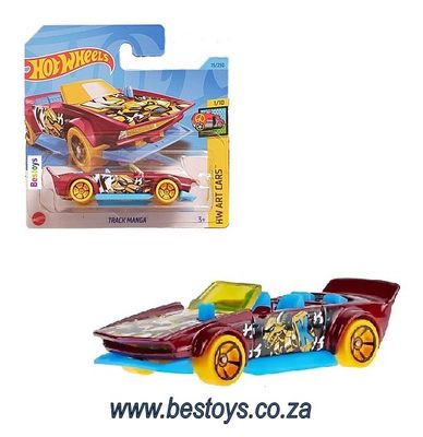 Hotwheels Hot Wheels Diecast Model Car 2023 15/250 Track Manga Art Cars 1/64 scale