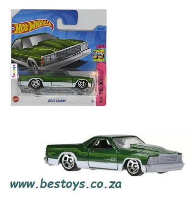 Hotwheels Hot Wheels Diecast Model Car 2023 26/250 Chevy Chevrolet El Camino 1980 The 80&#39;s 1/64 scale