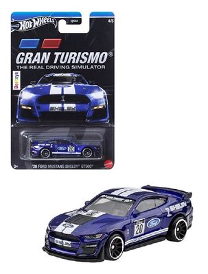 Hotwheels Hot Wheels Diecast Model Car Gran Turismo Ford Mustang Shelby GT 500 GT500 2020 No 20 1/64 scale