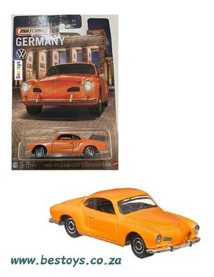 Matchbox Diecast Model Car Germany Series VW Volkswagen Karmann Ghia 1962 1/64 scale