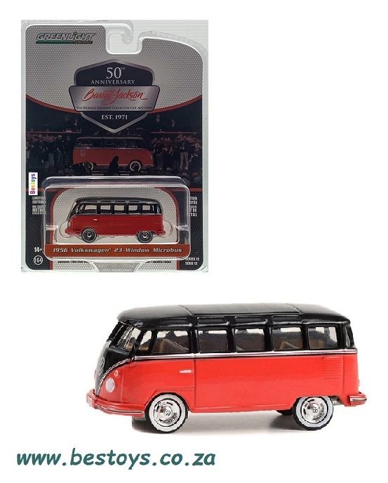 Greenlight Diecast Model Car Barrett Jackson Auction Series VW Volkswagen Kombi 23 Window Microbus 1956 1/64 scale