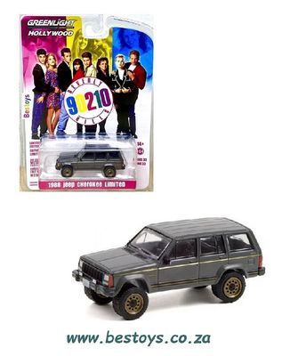 Greenlight Diecast Model Car Hollywood Jeep Cherokee Limited 1988 Beverly Hills 90210 TV 1/64 scale