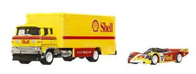 Hotwheels Hot Wheels Diecast Model Car Culture Team Transport Porche 962 + Sakura Sprinter Truck "Shell"
