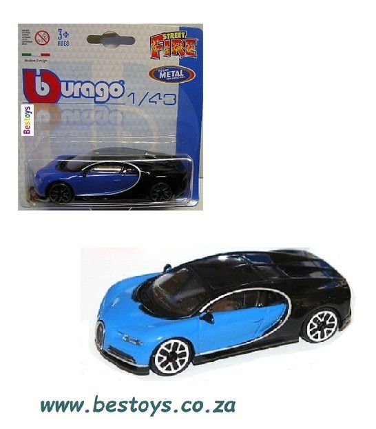 Burago Diecast Model Car Bugatti Chiron 1/43 scale