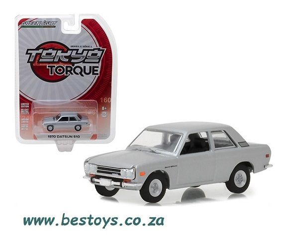 Greenlight Diecast Model Car Tokyo Torque Datsun 510 1970 1/64 scale