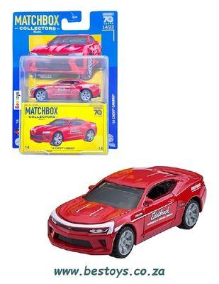 Matchbox Diecast Model Car 2023 Collectors Chevy Chevrolet Camaro 2016 &quot;Edelbrock&quot; 1/64 scale