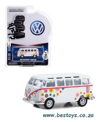 Greenlight Diecast Model Car VDub Series VW Volkswagen Kombi Samba Bus 1964 1/64 scale