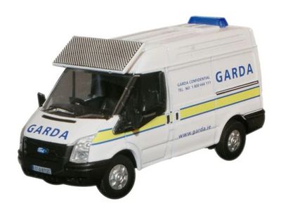 Oxford Diecast Model Car FT007 Ford Transit Van Police "Garda" 1/76 OO railway scale
