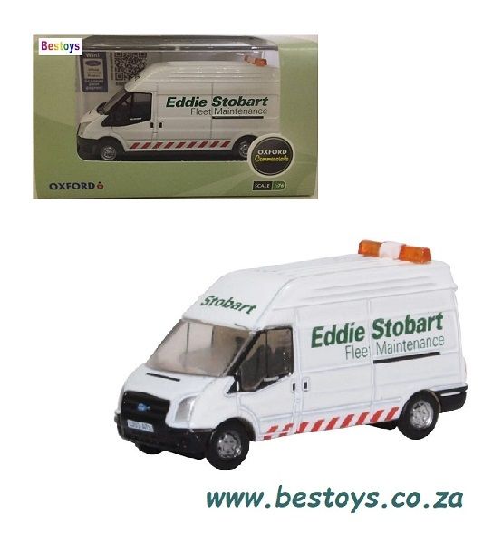 Oxford Diecast Model Car FT021 Ford Transit Van LWB High Roof Eddie Stobart Fleet Maintenance 1/76 OO railway scale