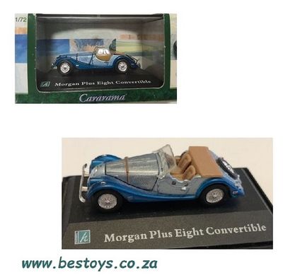 Cararama Hongwell Diecast Model Car Morgan Plus Eight Convertible 1/72 OO railway scale